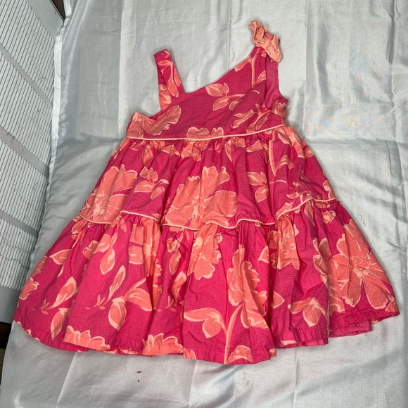 Rachel Zoe Pink and Orange Asymmetrical Sundress - Picture 1 of 8